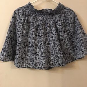 Blue flowered skater skirt